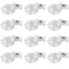 LJY 12 Pieces 45mm Suction Cup Clip Advertising Pop Display Business Cards Holder Stand Clear Clamps for Fridge Shower Aquarium