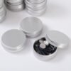 LJY 24 Pieces Round Aluminum Cans Screw Lid Metal Tins Jars Empty Slip Slide Containers (2 oz)