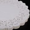 LJY 120 Pieces White Lace Round Paper Doilies Cake Packaging Pads Wedding Tableware Decoration (7.5 Inch)