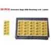 LJY 30 Pcs Black Mesh Anti Static Bags 15.8x11.8 Inch,with Antistatic Sticker,Open Top ESD Shielding Bags for Motherboards,PCB, Circuit Boards,Graphics Cards & Electronic Components