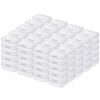 LJY 100 Pieces Rectangular Empty Mini Clear Plastic Organizer Storage Box Containers with Hinged Lids (2.2 x 1.6 x 0.8 inch, Transparent)