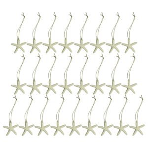 LJY Resin Starfish Hanging Decor - 6x6cm Nautical Coastal Ornament for Beach Theme Bedroom, Bathroom, Wall & Wreath Decoration (2.36x2.36x0.31in)