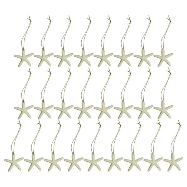 LJY Resin Starfish Hanging Decor - 6x6cm Nautical Coastal Ornament for Beach Theme Bedroom, Bathroom, Wall & Wreath Decoration (2.36x2.36x0.31in)