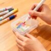LJY 24 Pieces Rectangular Empty Mini Clear Plastic Organizer Storage Box Containers with Hinged Lids (Transparent, 4.9 x 3.3 x 1.4 inch)