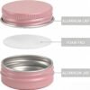 LJY Pink Aluminum Tins with Screw Lids, 1 oz Small Metal Containers, 28 Pack Refillable Tin for Cosmetics, Personal Care, Organization, DIY Storage 30 ml