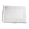 LJY 100 Pieces White Lace Rectangle Paper Doilies Packaging Pads Wedding Tableware Decoration (12" x 16")