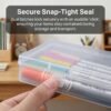 LJY 12 Pieces Rectangular Empty Mini Clear Plastic Organizer Storage Box Containers with Hinged Lids (6.1 x 3.3 x 1.2 inch, Transparent)