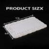 LJY 100 Pieces Off-White Lace Rectangle Paper Doilies Cake Packaging Pads Wedding Tableware Decoration (8" x 12")