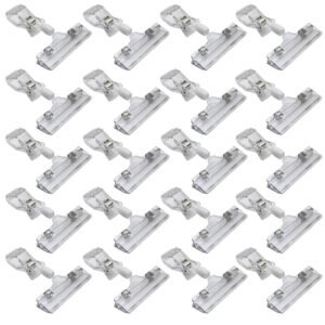 LJY 20-Pack Clear Plastic Rotatable POP Clip-on Style Merchandise Sign Display Clip Tag Holders