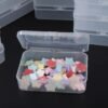 LJY 24 Pieces Rectangular Empty Mini Clear Plastic Organizer Storage Box Containers with Hinged Lids (Transparent, 4.9 x 3.3 x 1.4 inch)