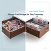 LJY 32 Pieces Mixed Sizes Square Empty Mini Clear Plastic Storage Containers Box Case with Lids for Small Items and Other Craft Projects