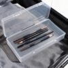 LJY 6-Pack Clear Plastic Storage Boxes with Lids, 6.1x3.4x1.2 inch Small Organizer Containers for Crafts,Jewelry,Beads,Office Supplies,Transparent Stackable Boxes for Home & Office Organization