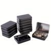 LJY 12 Pack Rectangular Metal Tins Metal Tins With Lids-Syn Tin Empty Boxes,Tin Box Perfect For Small Items,Crafts Collect Beads,Small Parts,Fish Hooks(black,4.5 X 3.3 X 0.9 Inch)