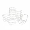 LJY 16 Pieces Square Mini Clear Plastic Storage Containers Box Case with Lids for Small Items and Other Craft Projects (3.3 x 3.3 x 1.1 inch, Transparent)