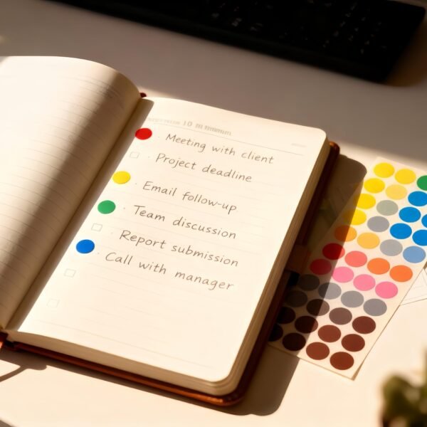 LJY 10mm Round Dot Stickers Color Coding Labels, 12 Different Assorted Colors Dot Labels, 12 Sheets (12 Color/1980 Pcs, 0.4"/10mm)