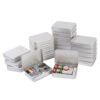 LJY 22 Pack Empty Rectangular Metal Storage Organizer Tins with Hinged Lids for Small Items and Other Craft Projects, 4.5 x 3.3 x 0.9 inch (Silver)