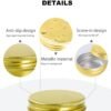LJY Vintage Gold 1 oz Aluminum Tins - 28 Pack Classic Empty Metal Containers with Screw Lids for Luxury Gift Boxes, Wax Melts, Cosmetics & Premium Storage,Refillable