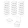 LJY 20-Pack Small Square Plastic Storage Boxes, 2.2×2.2×1.4 in Clear Mini Organizer Containers with Lids, Stackable Tiny Parts Organizer for Jewelry,Beads, Electronics,Crafts,Samples Plastic Case