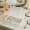 LJY 12 Pieces Rectangular Empty Mini Clear Plastic Organizer Storage Box Containers with Hinged Lids (6.1 x 3.3 x 1.2 inch, Transparent)
