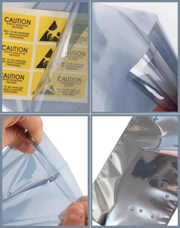LJY ESD 20 Pcs Large Open Top Anti-Static Bags 15.8 "x 10" Reusable Shielding Bags, Suitable for Storing Sensitive Electronic Components Such as motherboards, Hard Drives, SSDs, RAM, and CPUs