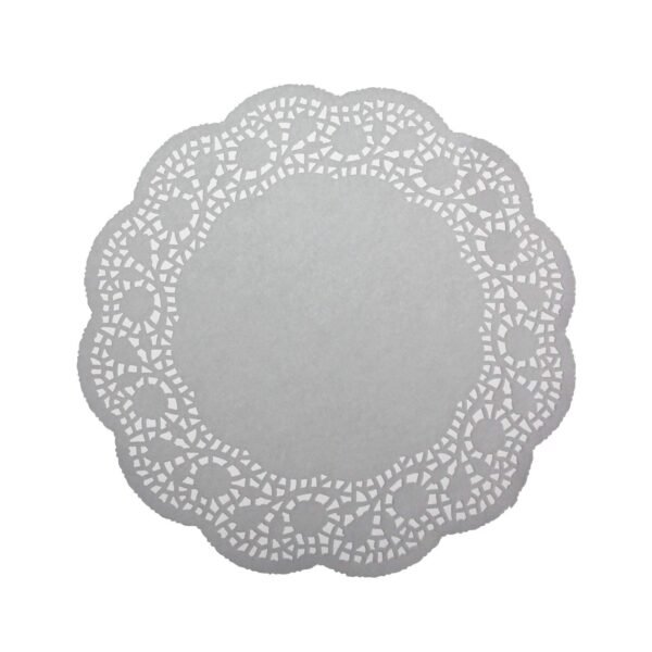 LJY 120 Pieces White Lace Round Paper Doilies Cake Packaging Pads Wedding Tableware Decoration (7.5 Inch)