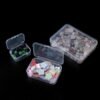 LJY 28-Piece Plastic Storage Containers with Lids (3 Assorted Sizes), Rectangular Organizer Box Set Clear Organizer Bins for Beads & Jewelry Findings, Instant Visibility, Transparent