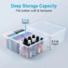 LJY 38-Piece Clear Plastic Storage Organizer Set - 2 Large Deep Bins & 36 Small Rectangular Boxes for Beads, Diamond Art Accessories, Hardware Screws & Jewelry Findings