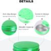 LJY 28 Pack 1 oz Waterproof Green Aluminum Tins with Lids - Empty Refillable Round Metal Containers for Wax Melts, Lip Balm, Cosmetics, DIY Crafts & Storage Refillable Does Not Rust