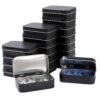 LJY 20-Piece Metal Hinge Tin Box Containers - For Gift Wrapping. Dental Floss Stick - Toothpick Holder and a Sliding-Cover Dental Floss Pick Storage Box (Black, 20 Pcs 3.7"x2.4"x0.9")