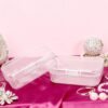 LJY 30-Pack Small Plastic Storage Boxes, 2.6×1.8×0.8 in, Organizer Containers with Lids,for Beads, Jewelry, Crafts, Small Parts Collection (Clear)