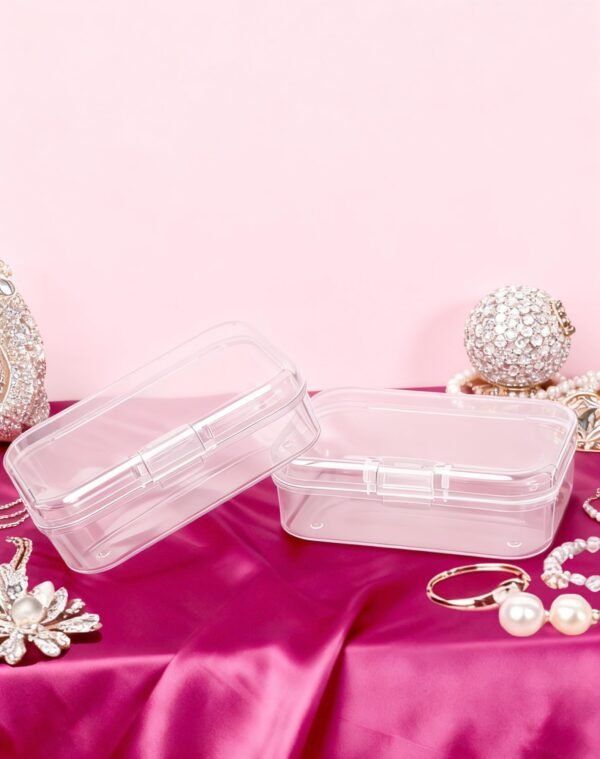 LJY 30-Pack Small Plastic Storage Boxes, 2.6×1.8×0.8 in, Organizer Containers with Lids,for Beads, Jewelry, Crafts, Small Parts Collection (Clear)