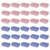 LJY 30-Pack Small Plastic Storage Boxes, 2.6×1.8×0.8 in, Organizer Containers with Lids, 15 Pink + 15 Blue for Beads, Jewelry, Crafts, Small Parts Collection