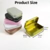 LJY 20-Piece Metal Hinge Tin Box Containers - For Gift Wrapping. Dental Floss Stick - Toothpick Holder and a Sliding-Cover Dental Floss Pick Storage Box (Silvery, 20 Pcs 3.7"x2.4"x0.9")