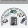 LJY 75 Pcs ESD Anti Static Bags 3-Size Variety Pack, Zipper Shielding Bags for Motherboard, PCB, RAM, IC Chips & Electronic Components Antistatic Bag Pc Packing Kit(S/M/L)