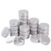 LJY 24 Pieces Round Aluminum Cans Screw Lid Metal Tins Jars Empty Slip Slide Containers (2 oz)