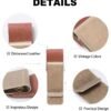 LJY 3-Pack Retro Style Traveler Notebook Leather Pen Holder Loop Stainless Steel Clip (Brown)