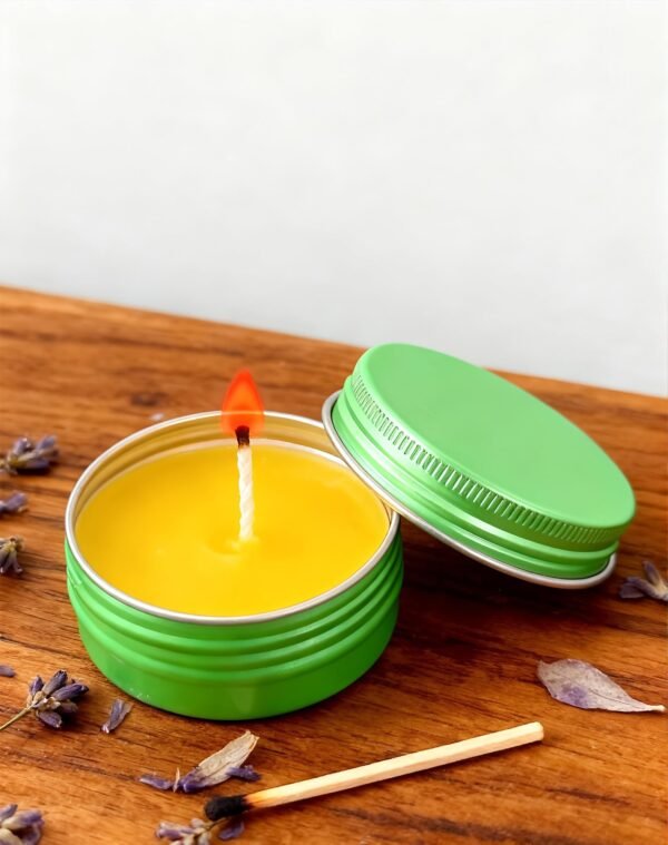 LJY 28 Pack 1 oz Waterproof Green Aluminum Tins with Lids - Empty Refillable Round Metal Containers for Wax Melts, Lip Balm, Cosmetics, DIY Crafts & Storage Refillable Does Not Rust