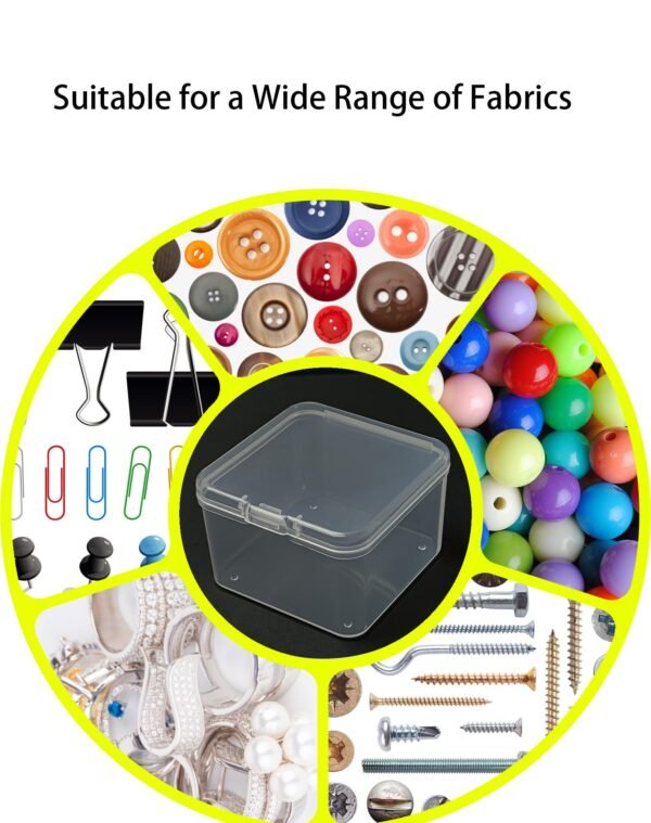 LJY 20-Pack Small Square Plastic Storage Boxes, 2.2×2.2×1.4 in Clear Mini Organizer Containers with Lids, Stackable Tiny Parts Organizer for Jewelry,Beads, Electronics,Crafts,Samples Plastic Case