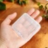 LJY 60 Pieces Square Mini Clear Plastic Storage Containers Box Case with Lids for Small Items and Other Craft Projects (Transparent, 2.5 x 2.5 x 1.4 inch)