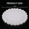 LJY 120 Pieces White Lace Round Paper Doilies Cake Packaging Pads Wedding Tableware Decoration (7.5 Inch)