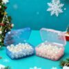 LJY 30-Pack Small Plastic Storage Boxes, 2.6×1.8×0.8 in, Organizer Containers with Lids, 15 Pink + 15 Blue for Beads, Jewelry, Crafts, Small Parts Collection