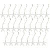 LJY Resin Starfish Ornaments with Hanging Rope - 6x6cm Ocean Beach Decor for DIY Craft,Christmas Tree, Wreath, Party & Home Decoration,Fish Tank Aquarium Decor,Nautical Party(2.36x2.36x0.31in) White