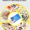 LJY 12 Pieces Rectangular Empty Mini Clear Plastic Organizer Storage Box Containers with Hinged Lids (5.3 x 3.1 x 1.2 inch, Blue)