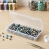 LJY 10 Pieces Rectangular Empty Mini Clear Plastic Organizer Storage Box Containers with Hinged Lids (6.1 x 2.6 x 1.2 inch, Transparent)