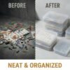 LJY 12 Pieces Rectangular Empty Mini Clear Plastic Organizer Storage Box Containers with Hinged Lids (4.5 x 3.3 x 1.1 inch, Frosted White)