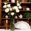 LJY 120 Pieces White Lace Round Paper Doilies Cake Packaging Pads Wedding Tableware Decoration (8.5 Inch)
