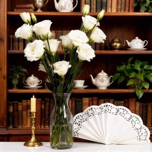 LJY 120 Pieces White Lace Round Paper Doilies Cake Packaging Pads Wedding Tableware Decoration (8.5 Inch)