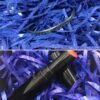 LJY Glitter Raffia Paper Shreds, 100g Crinkle Cut Filler for Gift Wrapping, Basket Filling, Wedding Decorations, Party Supplies, and DIY Crafts Shredded Confetti Strands (Glitter Blue)