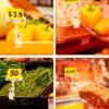 LJY 20-Pack Clear Plastic Rotatable POP Clip-on Style Merchandise Sign Display Clip Tag Holders