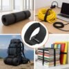 LJY 16-Pack Hook and Loop Straps Nylon Cable Ties Organizer Fastener, 11.8 in x 0.98 in, Black